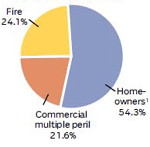 FIRE LOSSES IN THE UNITED STATES, BY LINE OF INSURANCE, 2012