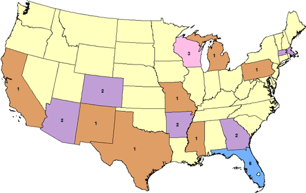 LIGHTNING FATALITIES BY STATE, 2014