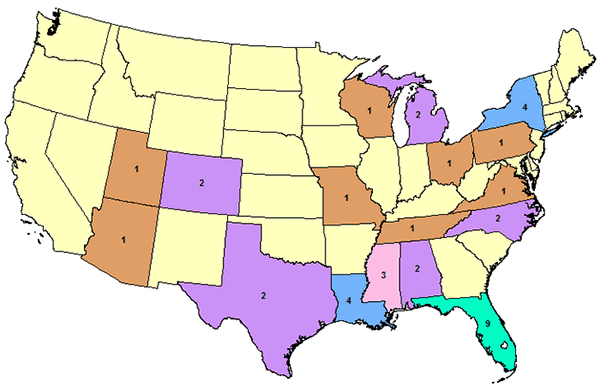 Lightning Fatalities By State, 2016