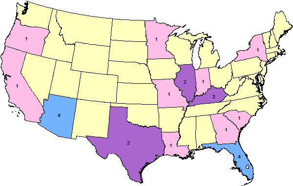 LIGHTNING FATALITIES BY STATE, 2013